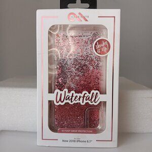 New Case-Mate Waterfall Cell Phone Case 2018 iPhone 6.1" Pink Clear 10 Foot Drop